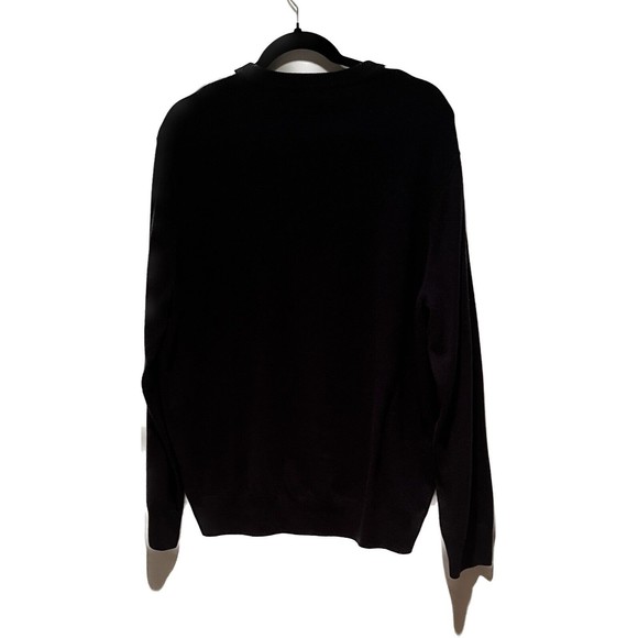 Dockers Men's Blk Blue Gray Color Block 90's Sweater‎ Retro Grandpa  XL - Picture 2 of 6